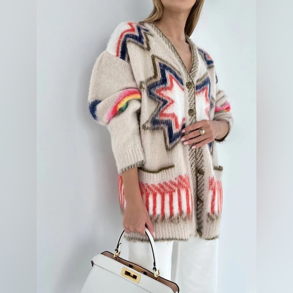 Commense Multicolor Patterned Cardigan - Picture 4 of 8